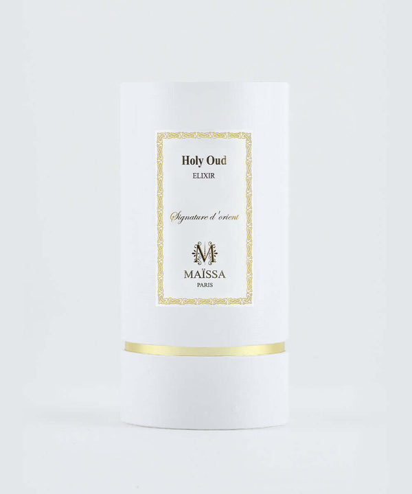 Holy Oud by Maïssa Perfume – Luxury Oud Fragrance, elegant oriental scent packaging, by Maison Maïssa and the5thscent.