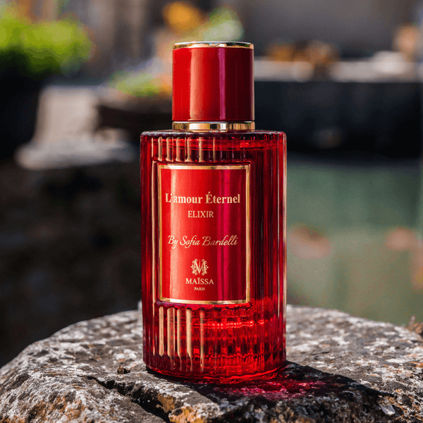 Luxurious bottle of L'amour Éternel BY Maïssa Perfume – Fruity Floral Extrait de Parfum by Maison Maïssa, captured by the5thscent.