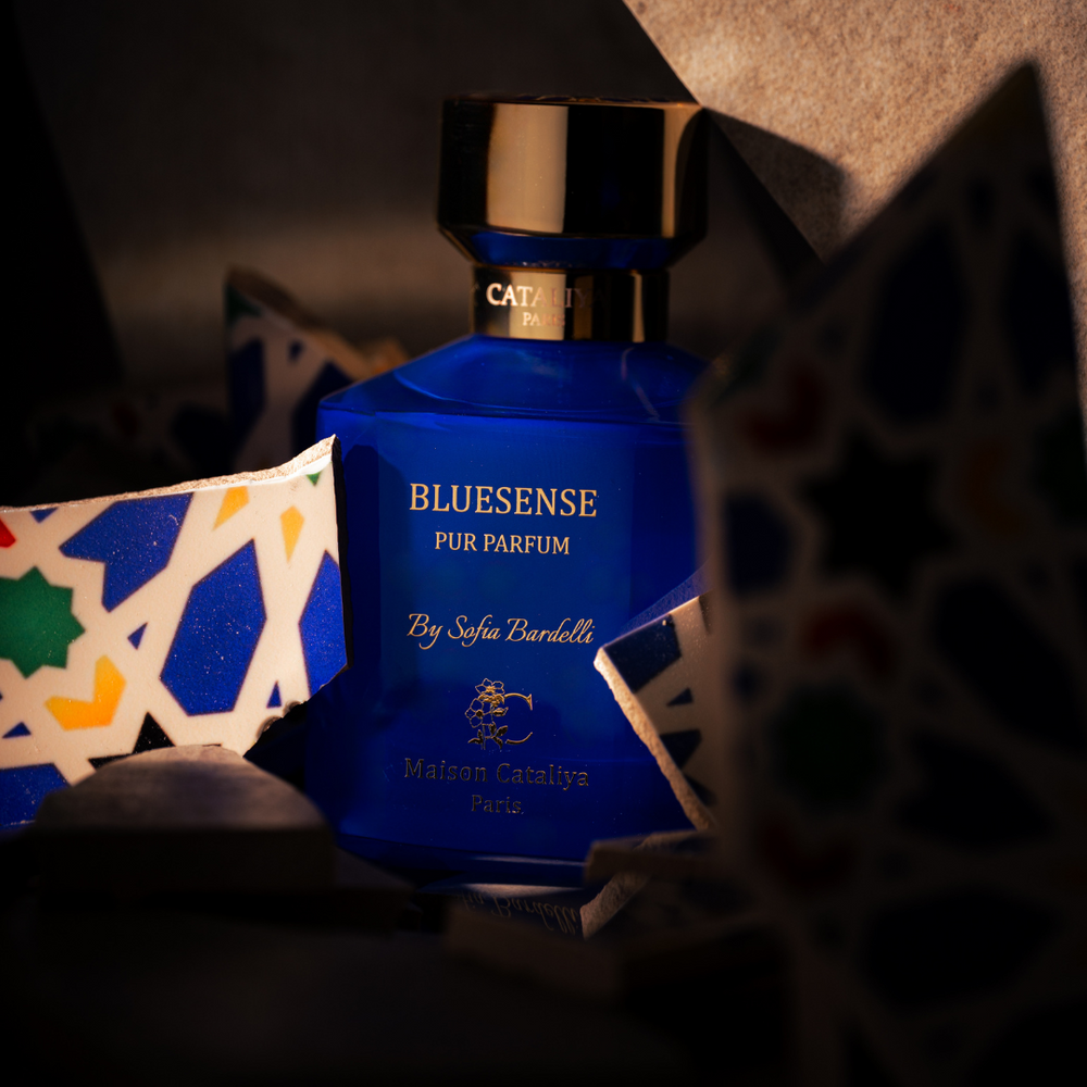 Maison Cataliya Bluesense 75 ml fragrance with decorative tiles