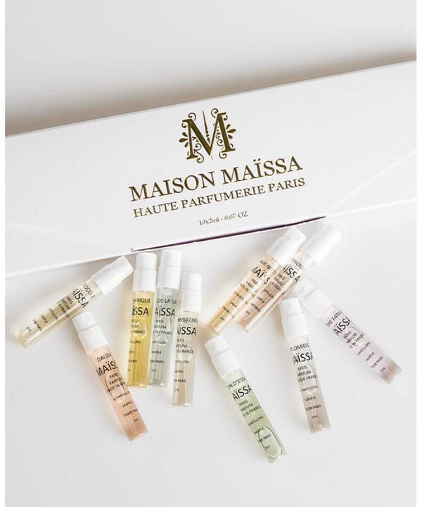 Luxurious KIT ECHANTILLOM N3 by Maison Maïssa, featuring elegant scents like Avenue de la Soie, Cataliya, and more from the5thscent.