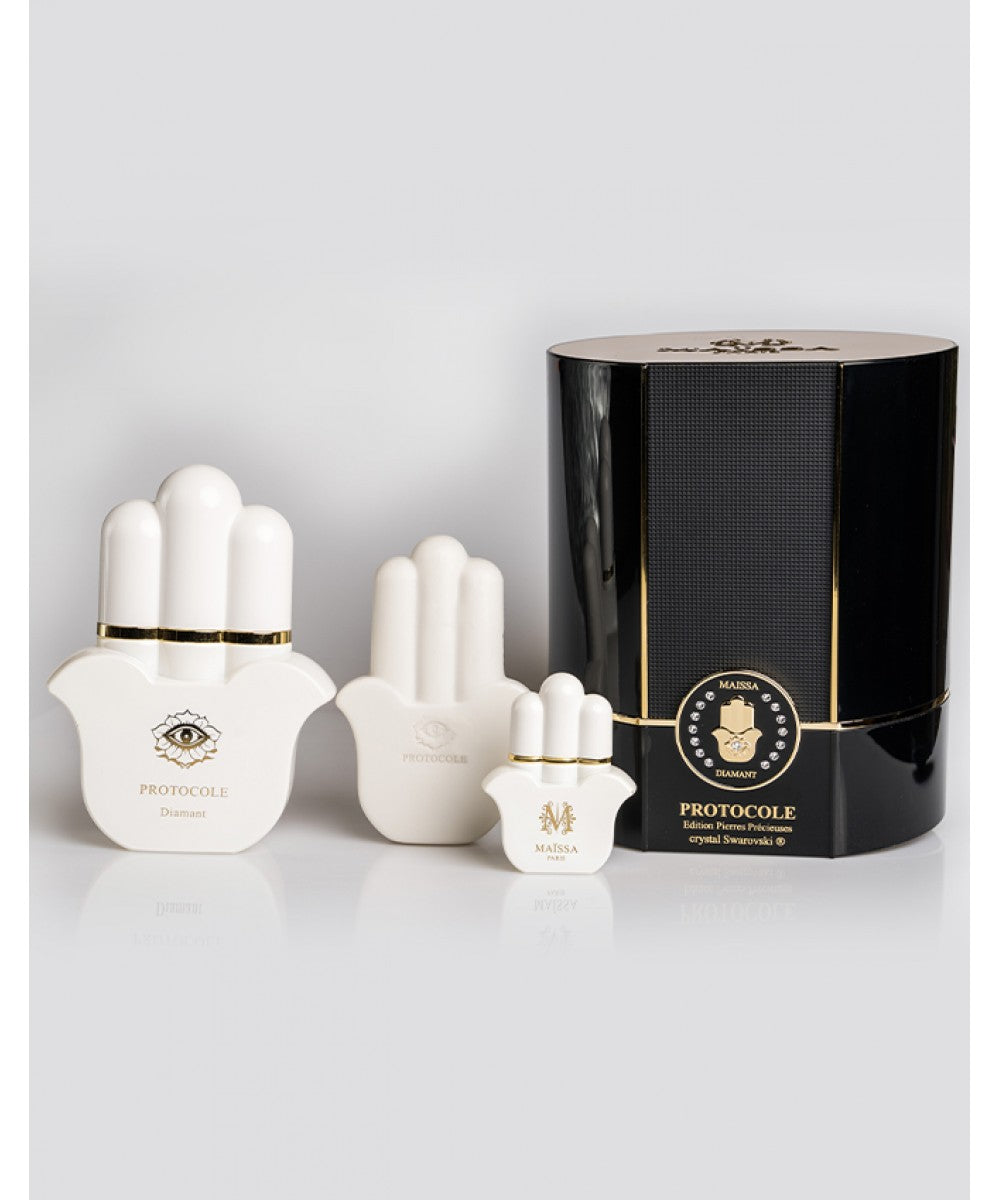 Luxurious PRECIOUS STONES EDITION BOX PROTOCOLE by Maison Maïssa, exclusive and elegant elixir with spicy notes, from the5thscent.