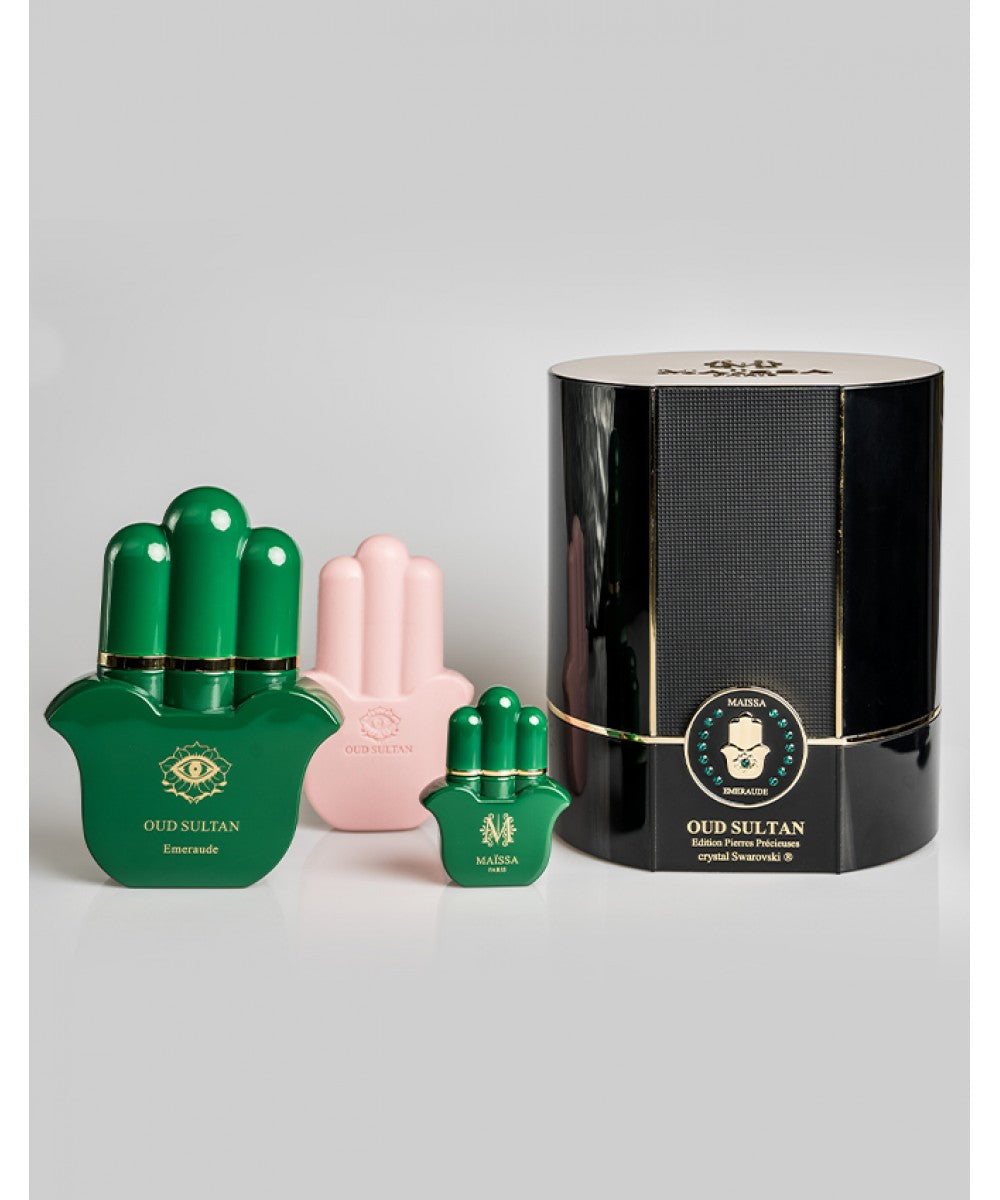 Luxurious PRECIOUS STONES EDITION BOX COFFRET OUD SULTAN by Maison Maïssa and the5thscent, featuring rich oriental and woody notes.