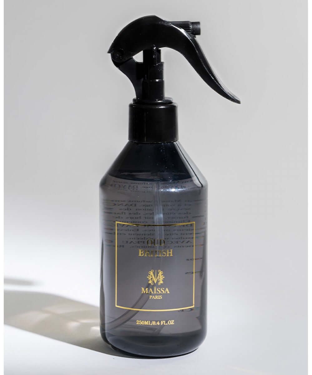 Luxurious Maison Maïssa LINEN & HOME FRAGRANCES OUD BRITISH, featuring a woody oriental aroma, by the5thscent