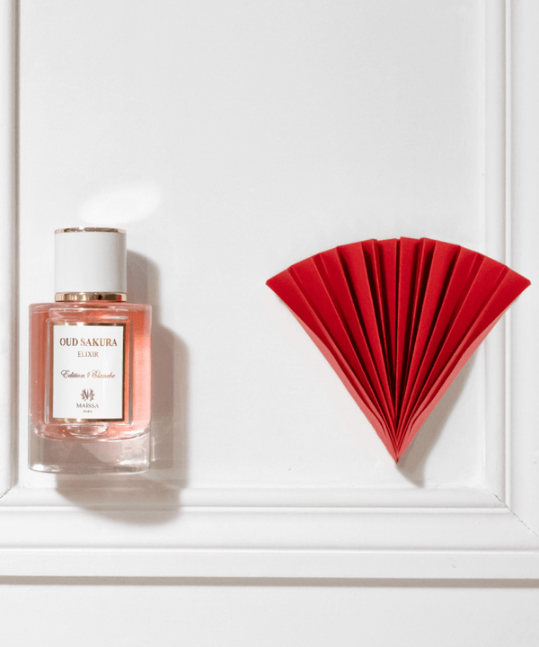 Luxurious OUD SAKURA (50ml) fragrance by Maison Maïssa, featured by the5thscent, elegant cherry and oud scents with oriental notes.