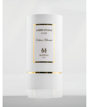 Luxurious packaging of JARDIN DESSAI by Maison Maïssa, an exclusive floral-fruity fragrance at the5thscent, conveying elegance and style.