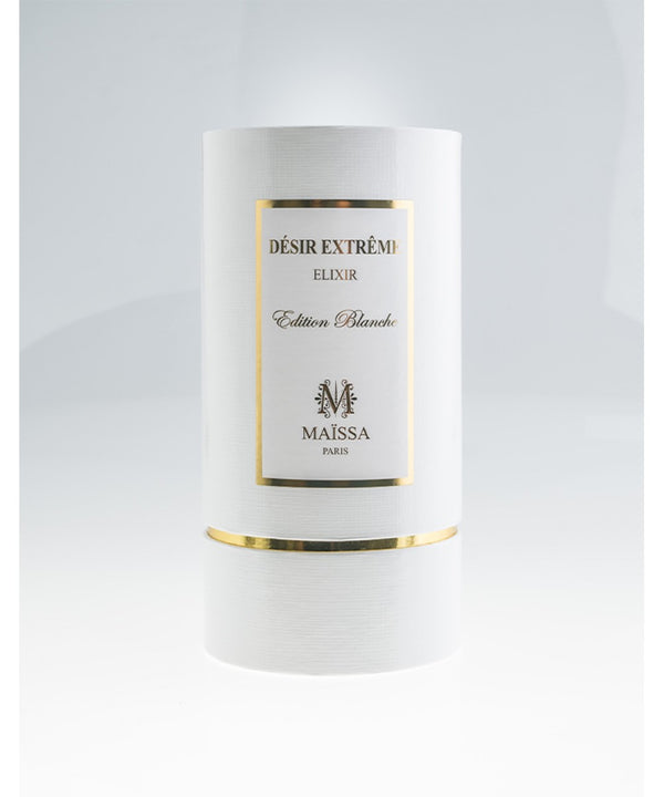 Luxurious Maison Maïssa DESIR EXTREME perfume in elegant white packaging, exclusive to the5thscent, featuring oriental and woody notes.