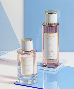 Luxurious SYMPHONIE D AMOUR (250ml) fragrance by Maison Maïssa, a fruity scent with jasmine and musk, exclusively at the5thscent.