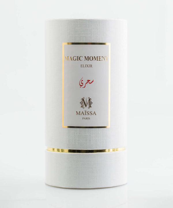 Luxurious MAGIC MOMENT (50ml) perfume bottle by Maison Maïssa, featuring oriental and amber notes, available at the5thscent.