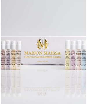 Luxurious KIT ECHANTILLON N2 by Maison Maïssa featuring exclusive unisex scents like Ambre Fatal & Jasmin Mystérieux, the5thscent elegance.