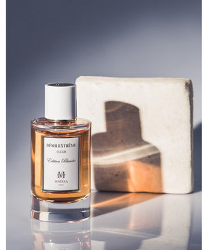 Luxurious DESIR EXTREME by Maison Maïssa, featuring oriental notes, captured by the5thscent. Exquisite floral and woody fragrance.