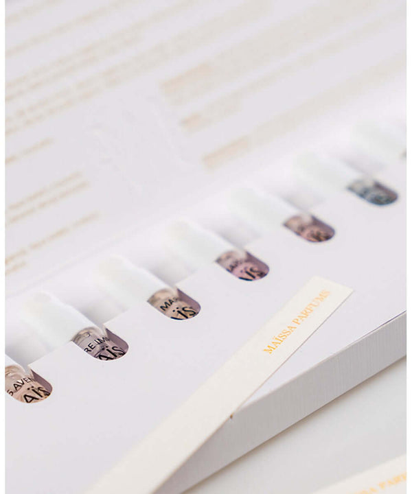 Alt Tag: KIT ECHANTILLON N2 by Maison Maïssa showcasing luxurious sample vials of elegant fragrances, perfect for refined olfactory discovery.