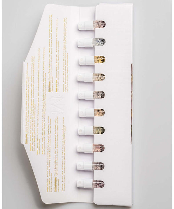 Luxurious KIT ECHANTILLON N2 sample set from Maison Maïssa, featuring elegant perfumes like Ambre Fatal and Jasmin Mystérieux, by the5thscent.