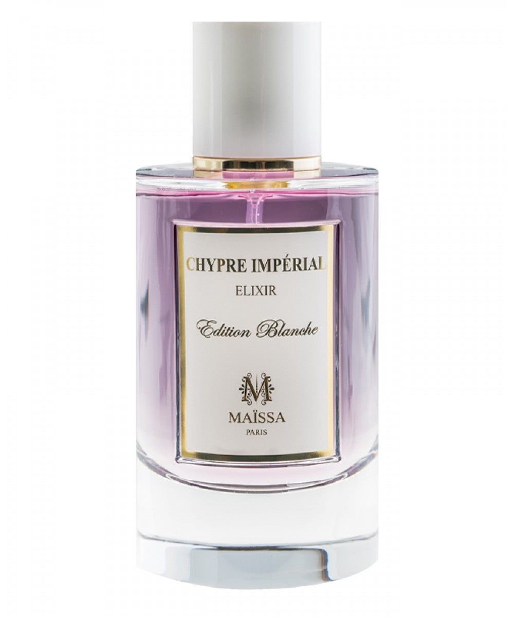 Luxurious Maison Maïssa CHYPRE IMPERIAL by the5thscent, a refined unisex fragrance featuring bergamot and jasmine, elegantly bottled.