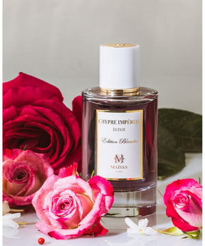 Luxurious CHYPRE IMPERIAL by Maison Maïssa, an exclusive floral fragrance blending bergamot and patchouli, available at the5thscent.
