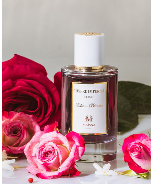 Luxurious CHYPRE IMPERIAL by Maison Maïssa, an exclusive floral fragrance blending bergamot and patchouli, available at the5thscent.