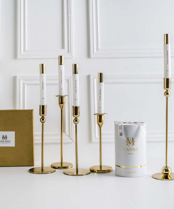 Luxurious Maison Maïssa BESTSELLERS BOXES- gift box with elegant candle display, showcasing exclusive Parisian scents by the5thscent.