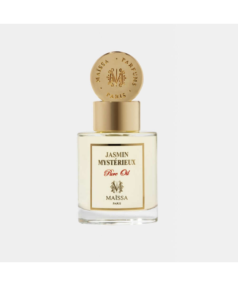 Luxurious PURE OIL JASMIN MYSTERIEUX fragrance by Maison Maïssa, 15ml floral perfume elegantly crafted, showcased by the5thscent.