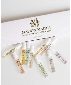 Luxurious KIT ECHANTILLON N1 by Maison Maïssa featuring elegant perfumes like Chypre Dynastie and Jawhara. Explore the5thscent exclusivity.