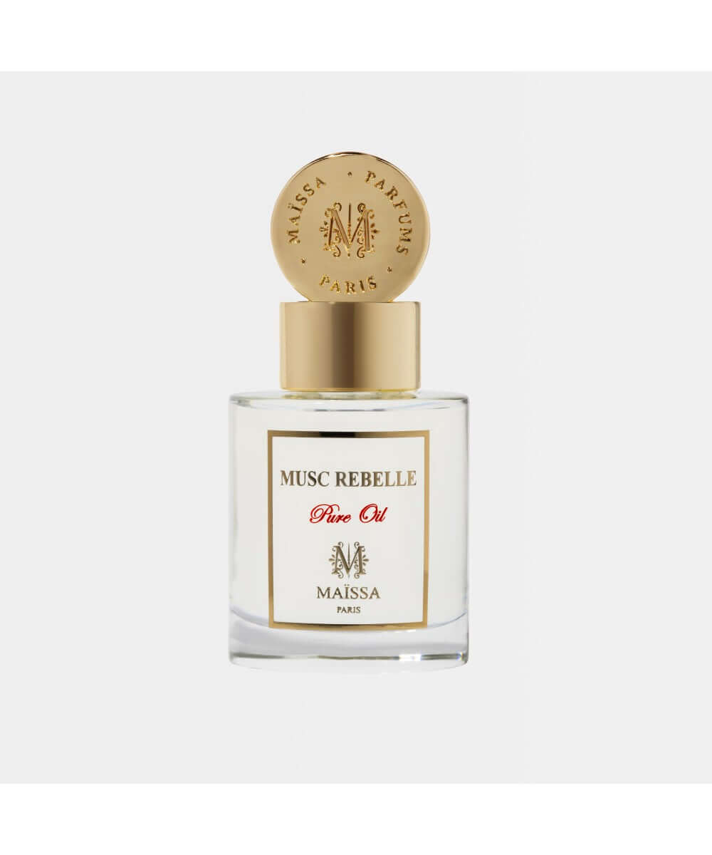 Luxurious PURE OIL MUSC REBELLE by Maison Maïssa in elegant glass bottle, perfect for the5thscent enthusiasts seeking a musky allure.