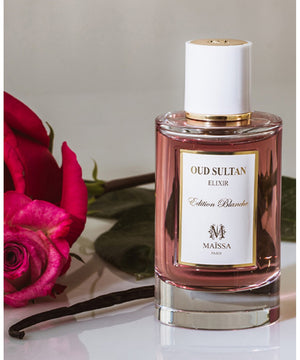 OUD SULTAN by Maison Maïssa, an exclusive oriental fragrance with Bulgarian rose and patchouli, available at the5thscent.