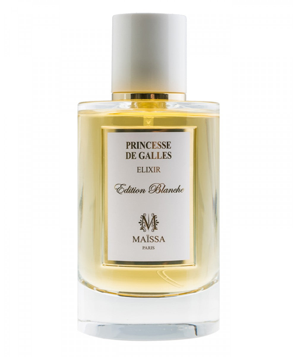 Luxurious PRINCESSE DE GALLES perfume by Maison Maïssa, an exclusive floral fragrance with notes of jasmine and cedar, available at the5thscent.