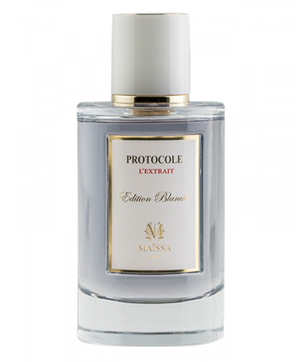 Luxurious Maison Maïssa PROTOCOLE perfume by the5thscent, elegant fragrance merging spicy patchouli with floral Bulgarian rose and gourmet vanilla.