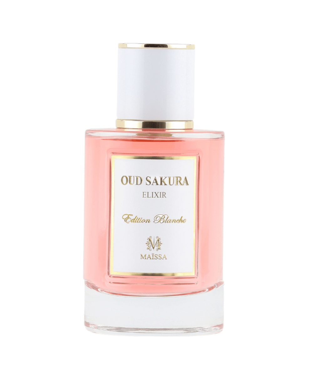 Luxurious OUD SAKURA (50ml) by Maison Maïssa, an elegant unisex elixir at the5thscent with cherry, oud, and tonka bean notes.