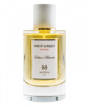 Luxurious bottle of SOIR DE AFRIQUE fragrance by Maison Maïssa, exclusive to the5thscent, with elegant amber floral notes.