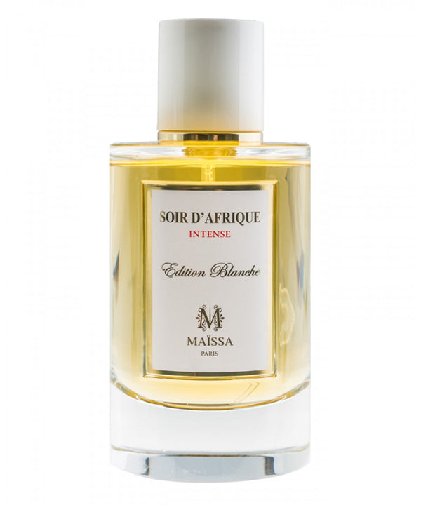Luxurious bottle of SOIR DE AFRIQUE fragrance by Maison Maïssa, exclusive to the5thscent, with elegant amber floral notes.