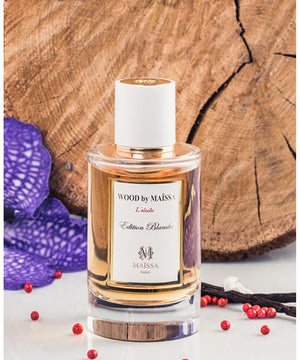 Alt Tag: Luxurious and refined WOOD BY MAISSA by Maison Maïssa, an exclusive unisex fragrance with oriental and woody notes, available at the5thscent.