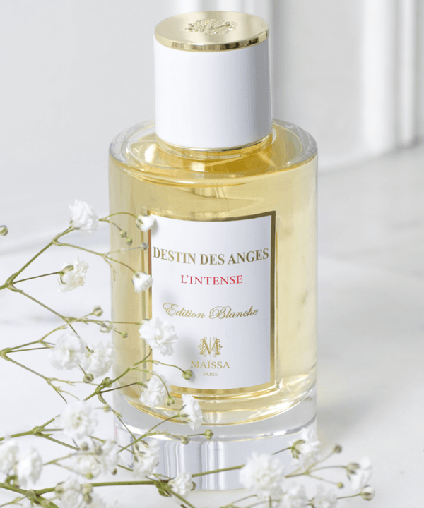 Alt Tag: DESTIN DES ANGES perfume by Maison Maïssa, floral gourmand scent with a luxurious feel, featured by the5thscent.