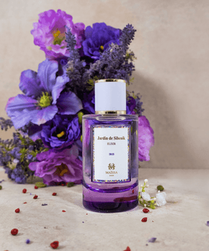 Luxurious Jardín de Sibenik by Maison Maïssa, a floral woody fragrance exclusive to the5thscent, embodies elegance and allure.