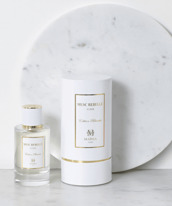 Luxurious MUSC REBELLE fragrance by Maison Maïssa, offering an elegant, unisex floral scent, featured by the5thscent.