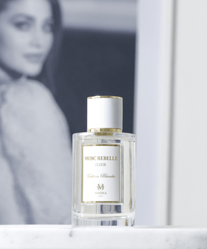 Luxurious MUSC REBELLE by Maison Maïssa, an elegant unisex fragrance blend of rose and jasmine, available at the5thscent.