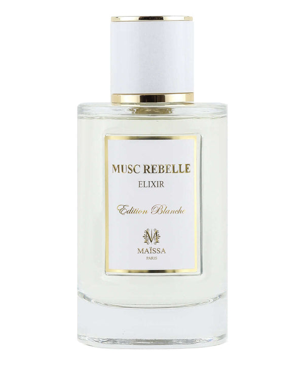 MUSC REBELLE by Maison Maïssa, an exclusive unisex fragrance, blends musk, rose, jasmine for elegant luxury. Available at the5thscent.