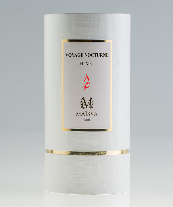 VOYAGE NOCTURNE by Maison Maïssa, a luxurious and exclusive woody floral elixir with rose berry and musk, offered by the5thscent.