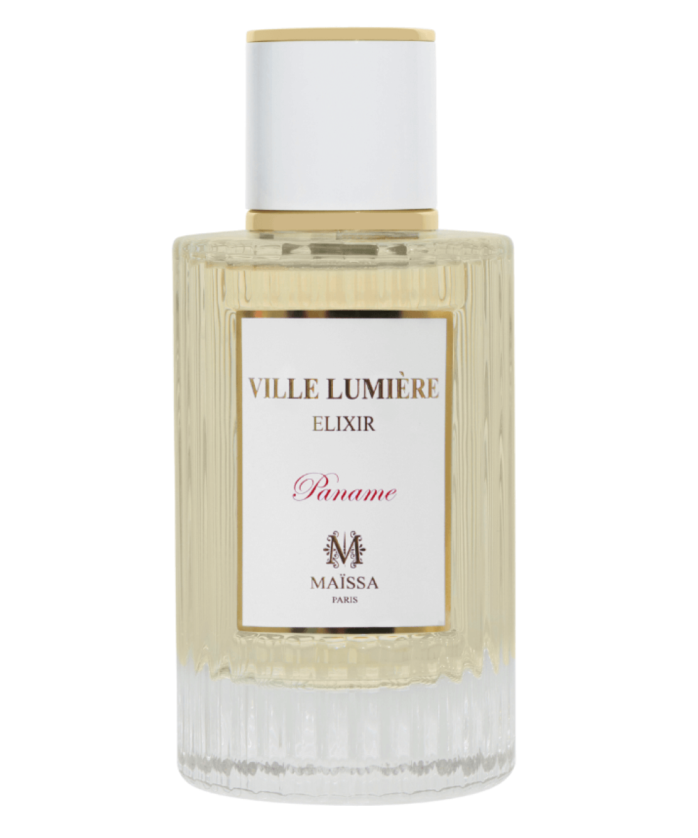 Luxurious VILLE LUMIÈRE perfume by Maison Maïssa, captured in an elegant bottle, showcasing its exclusive unisex fragrance for the5thscent.