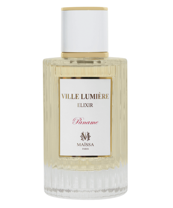Luxurious VILLE LUMIÈRE perfume by Maison Maïssa, captured in an elegant bottle, showcasing its exclusive unisex fragrance for the5thscent.
