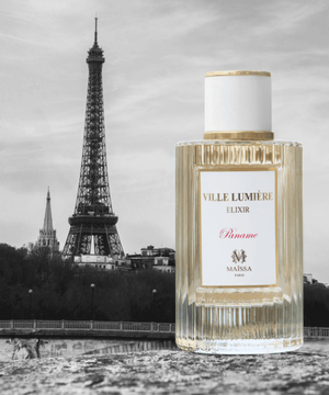 Alt Tag: Luxurious Ville Lumière by Maison Maïssa, an elegant unisex fragrance from the5thscent, captures Parisian charm with exotic notes.
