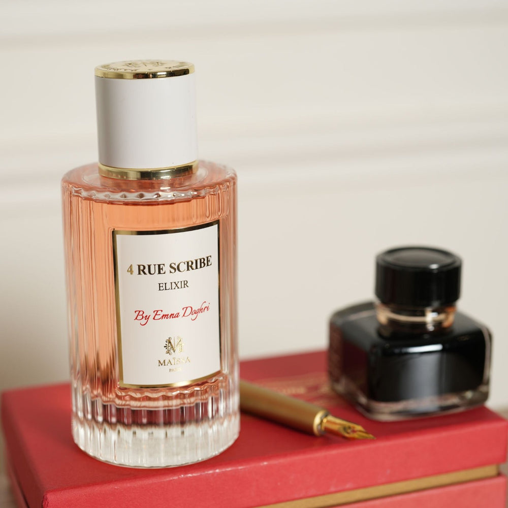 Maison Maïssa 4 Rue Scribe 50ml Elixir perfume bottle on white background
