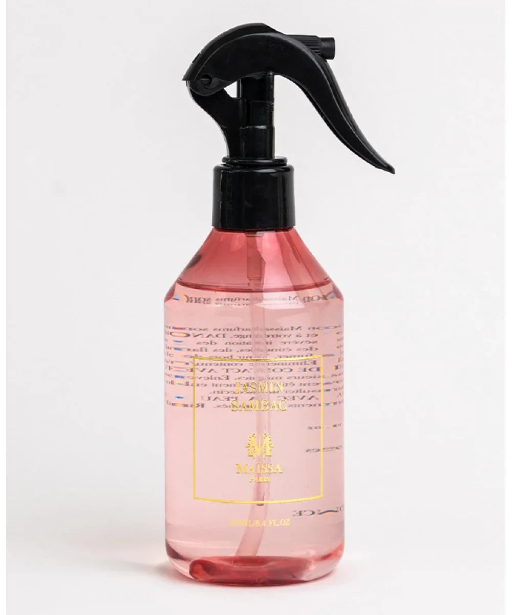 Maissa Paris Jasmin Sambac scented spray bottle with black trigger nozzle, 250ml