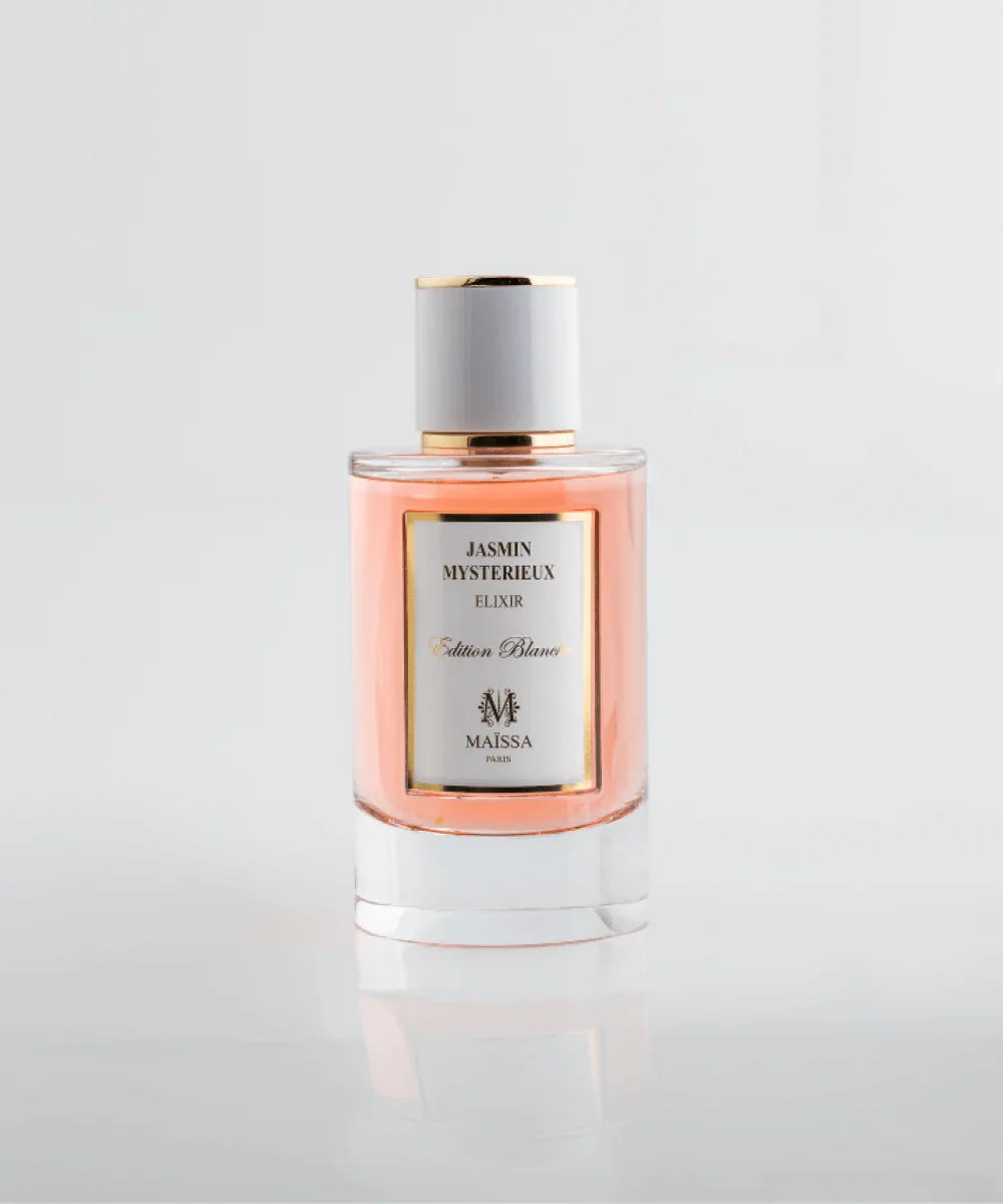 Jasmin Mystérieux Toscane gift set with brown Maïssa bag, 100ml perfume and 15ml Pure Oil
