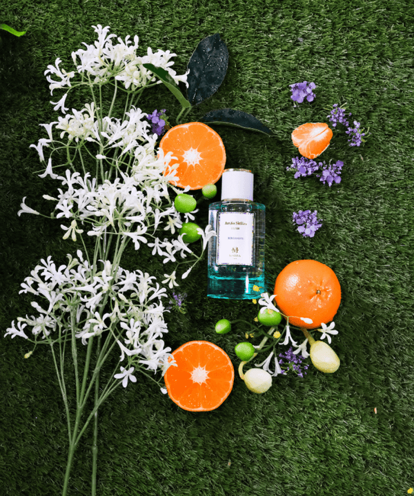 Luxurious JARDIN SICILIEN by Maison Maïssa and the5thscent; a unisex fragrance capturing citrus and floral elegance in Sicilian essence.